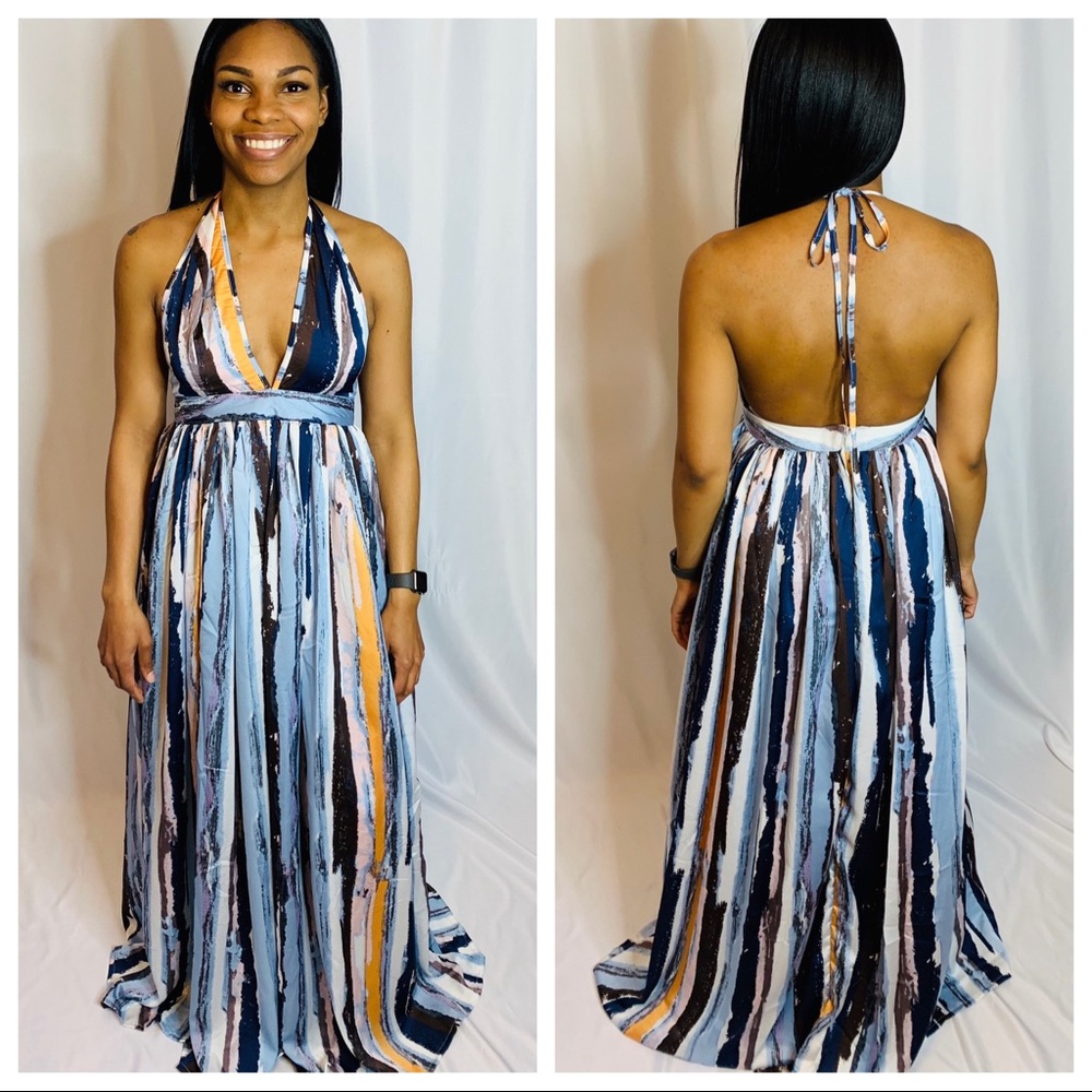 The Swank Life - Ocean Blue Maxi Dress
